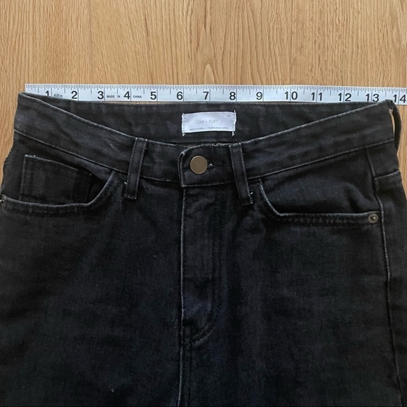 OAK + FORT BLACK  STRAIGHT JEANS - S - Picture 11 of 14